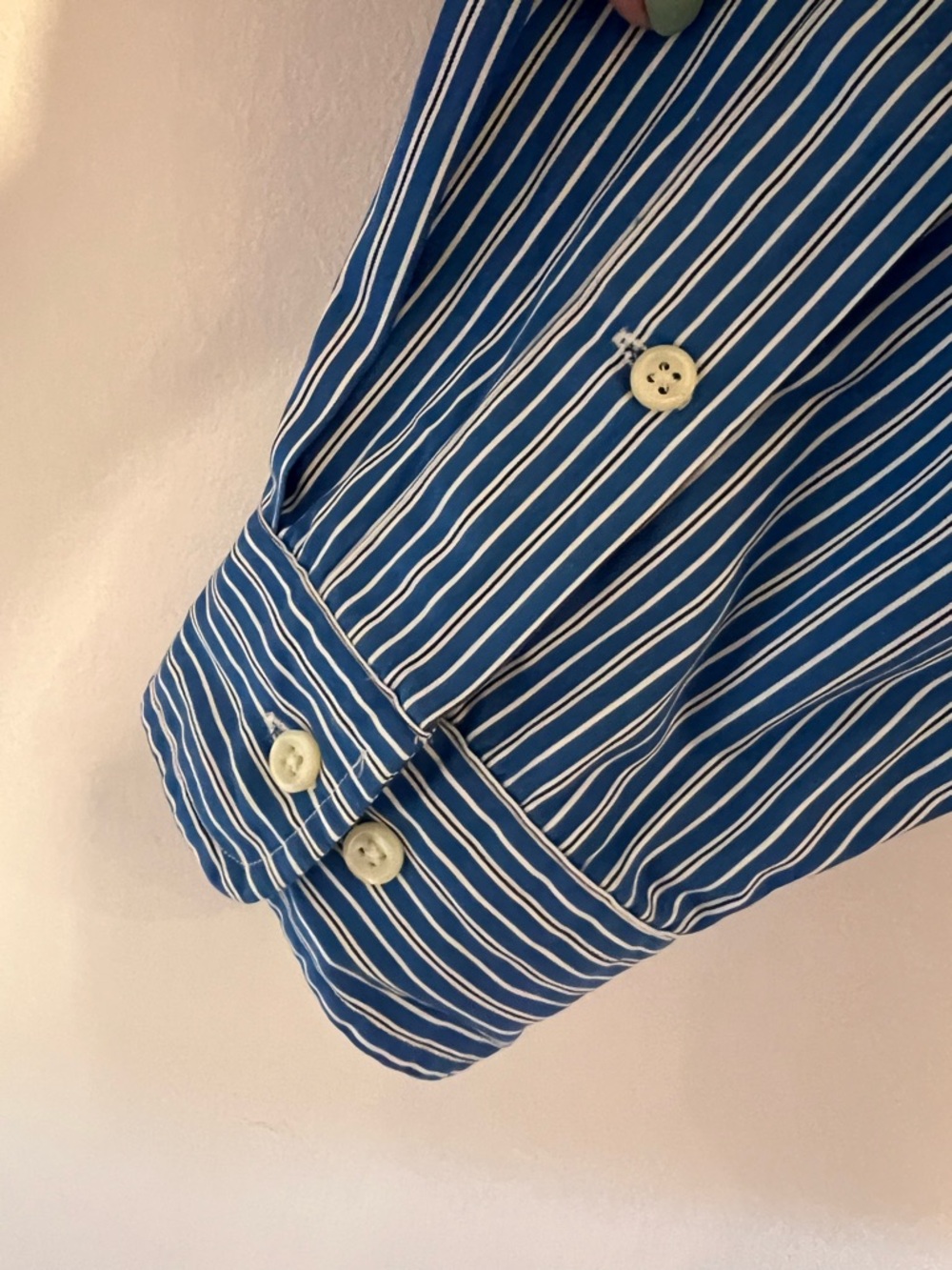 RALPH LAUREN striped button down shirt classic fit blue white - Picture 4 of 7